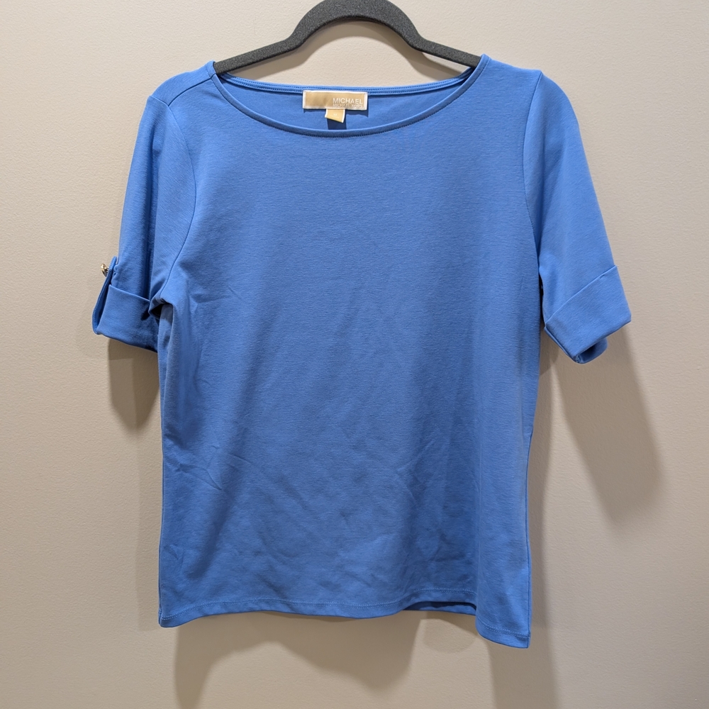 Michael Kors Cobalt Blue Short Sleeve Top